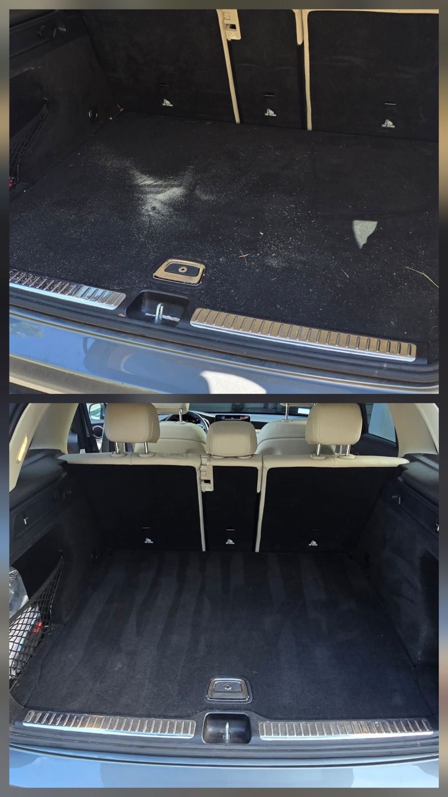 Mercedes trunk area